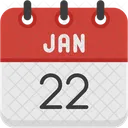 January Calendar Days Time And Date Icon