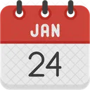 January Calendar Days Time And Date Icon