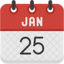 January Calendar Days Time And Date Icon