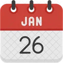 January Calendar Days Time And Date Icon