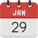 January Calendar Days Time And Date Icon