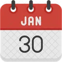 January Calendar Days Time And Date Icon