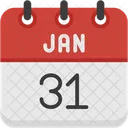 January Calendar Days Time And Date Icon