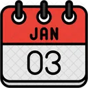 January Calendar Days Time And Date Icon