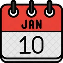 January Calendar Days Time And Date Icon