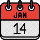 January Calendar Days Time And Date Icon