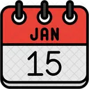 January Calendar Days Time And Date Icon