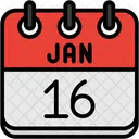 January Calendar Days Time And Date Icon