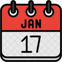 January Calendar Days Time And Date Icon