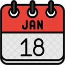 January Calendar Days Time And Date Icon