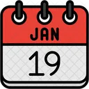 January Calendar Days Time And Date Icon