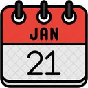 January Calendar Days Time And Date Icon