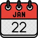 January Calendar Days Time And Date Icon