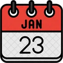 January Calendar Days Time And Date Icon