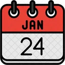 January Calendar Days Time And Date Icon