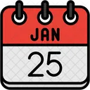 January Calendar Days Time And Date Icon