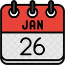 January Calendar Days Time And Date Icon