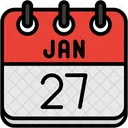 January Calendar Days Time And Date Icon