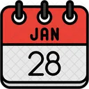 January Calendar Days Time And Date Icon