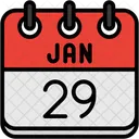 January Calendar Days Time And Date Icon