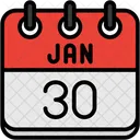 January Calendar Days Time And Date Icon