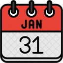 January Calendar Days Time And Date Icon