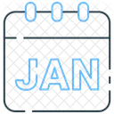 January Winter Month Icon