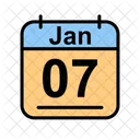 January Calendar Date Icon