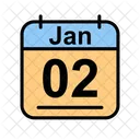 January Calendar Date Icon