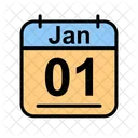 January Calendar Date Icon