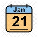 January Calendar Date Icon
