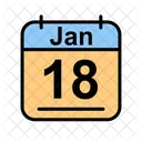 January Calendar Date Icon