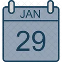 Janvier Calendrier Date Icon