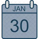 Janvier Calendrier Date Icon