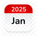 Janvier Calendrier Date Icon