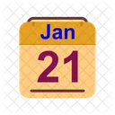 Janvier Calendrier Date Icon