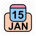 Janvier Calendrier Date Icon