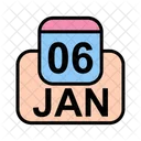 Janvier Calendrier Date Icon