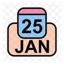 Janvier Calendrier Date Icon