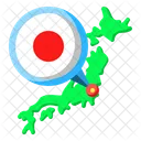 Japan Asia Map Icon