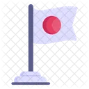 깃발 깃대 일본 국기 아이콘