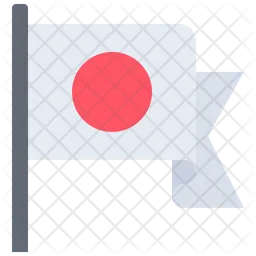 Japan Flag Hand  Icon