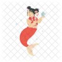 Japanese Mermaid Girl Icon