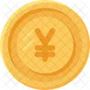 Japanese Yen Coin Coins Currency Icon