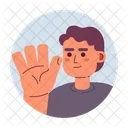 Greeting Hand Japanese Casual Hi Icon
