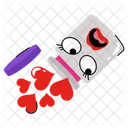 Pote De Amor Dia Dos Namorados Garrafa De Amor Ícone