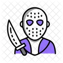 Jason Voorhees Mascara De Hockey Machete Icono