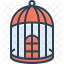 Jaula De Pajaros Jaula Prisionero Icono