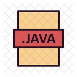 Java File Icon - Download in Colored Outline Style