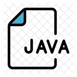 Java File Icon - Download in Colored Outline Style